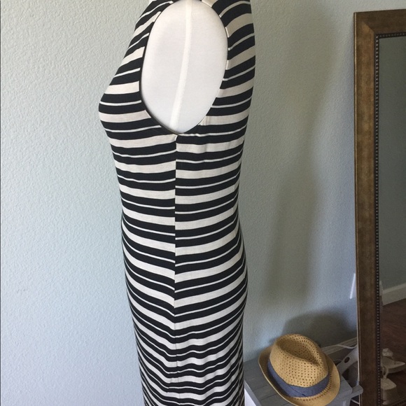 LOFT Dresses Sale Loft Black White Sleeveless Striped Dress Poshmark
